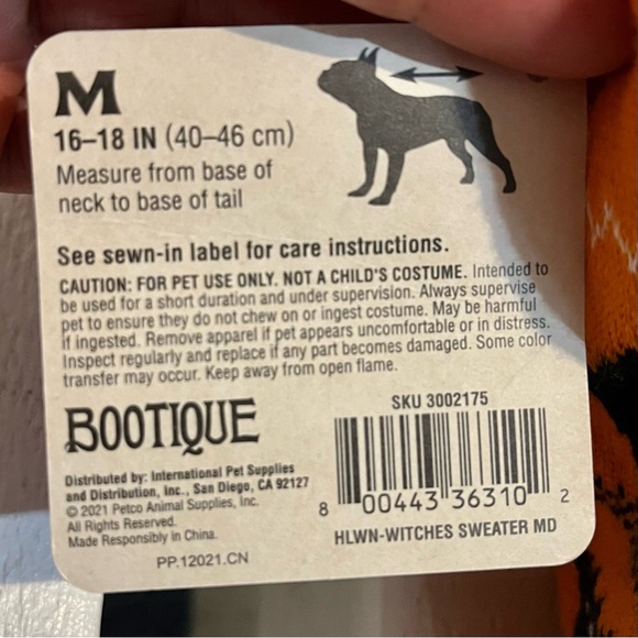 Halloween Dog Sweater size M - Picture 3 of 3